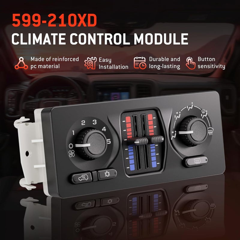 HYR 599-210XD Climate Control Module AC Control Panel Fit for 2003-2007 Chevy GMC Buick Cadillac Isuzu Saab Vehicle - Silverado Sierra 1500 2500 3500 Tahoe Suburban Avalanche Trailblazer Envoy Yukon 9-7X - Image 4